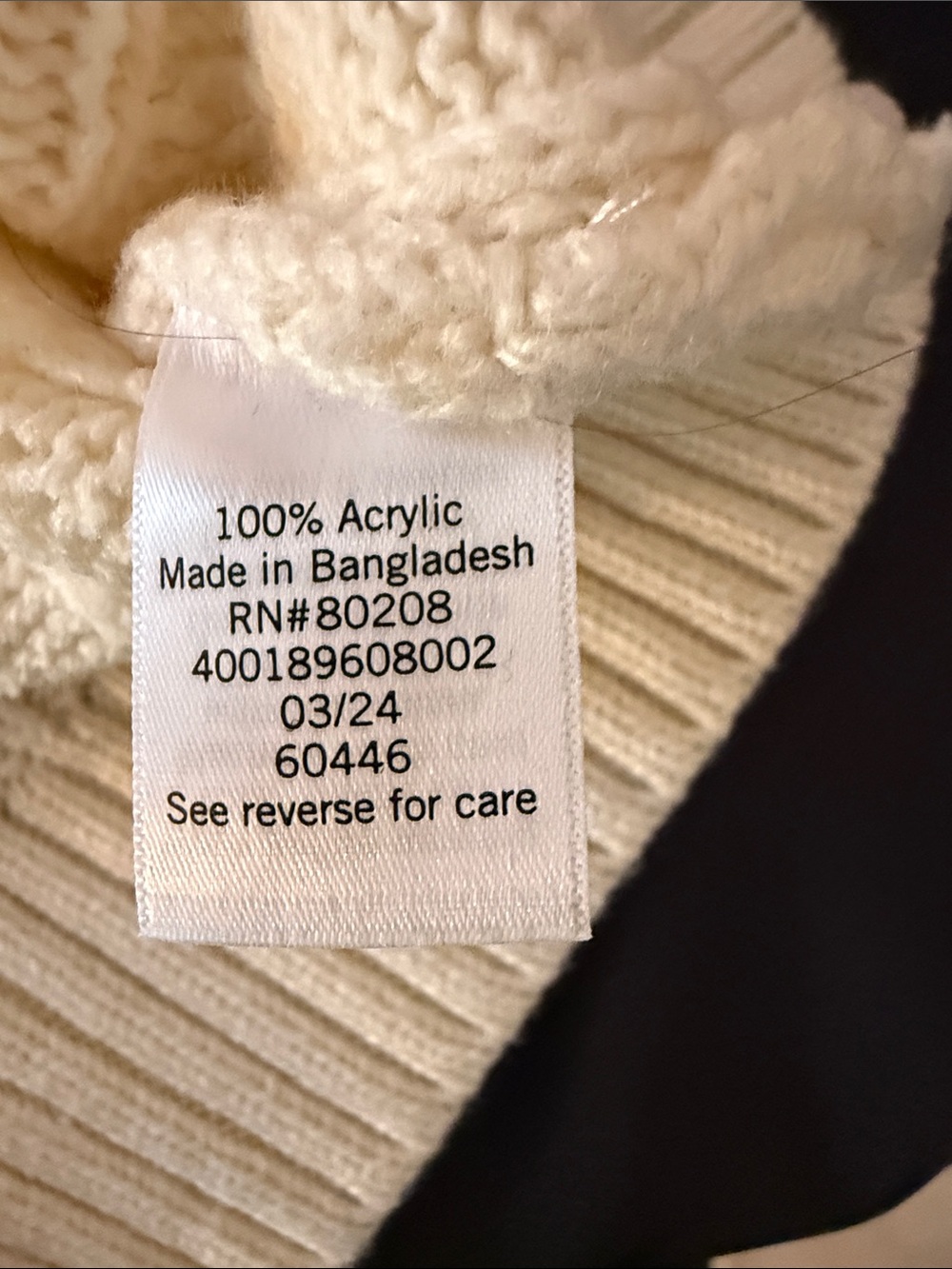 SO Cream Cable-Knit Hooded Zip Cardigan Size M - Picture 7 of 7